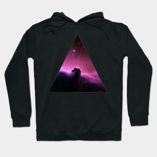 Purple Horsehead Nebula Triangle Hoodie